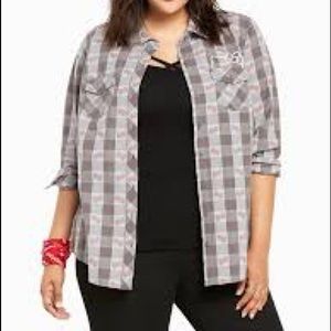 Plaid Hello Kitty Shirt